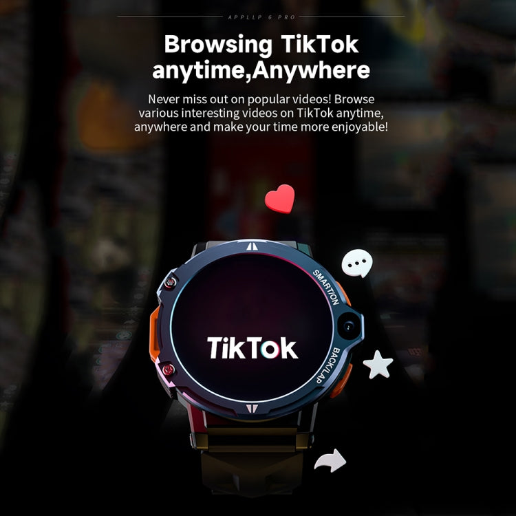 LOKMAT APPLLP6 PRO 1.54-inch 4G+64G Android 8.1 Dual-camera Independent Card Smart Watch LOKMAT APPLLP6 PRO 1.54-inch 4G+64G Android 8.1 Dual-camera Independent Card Smart Watch